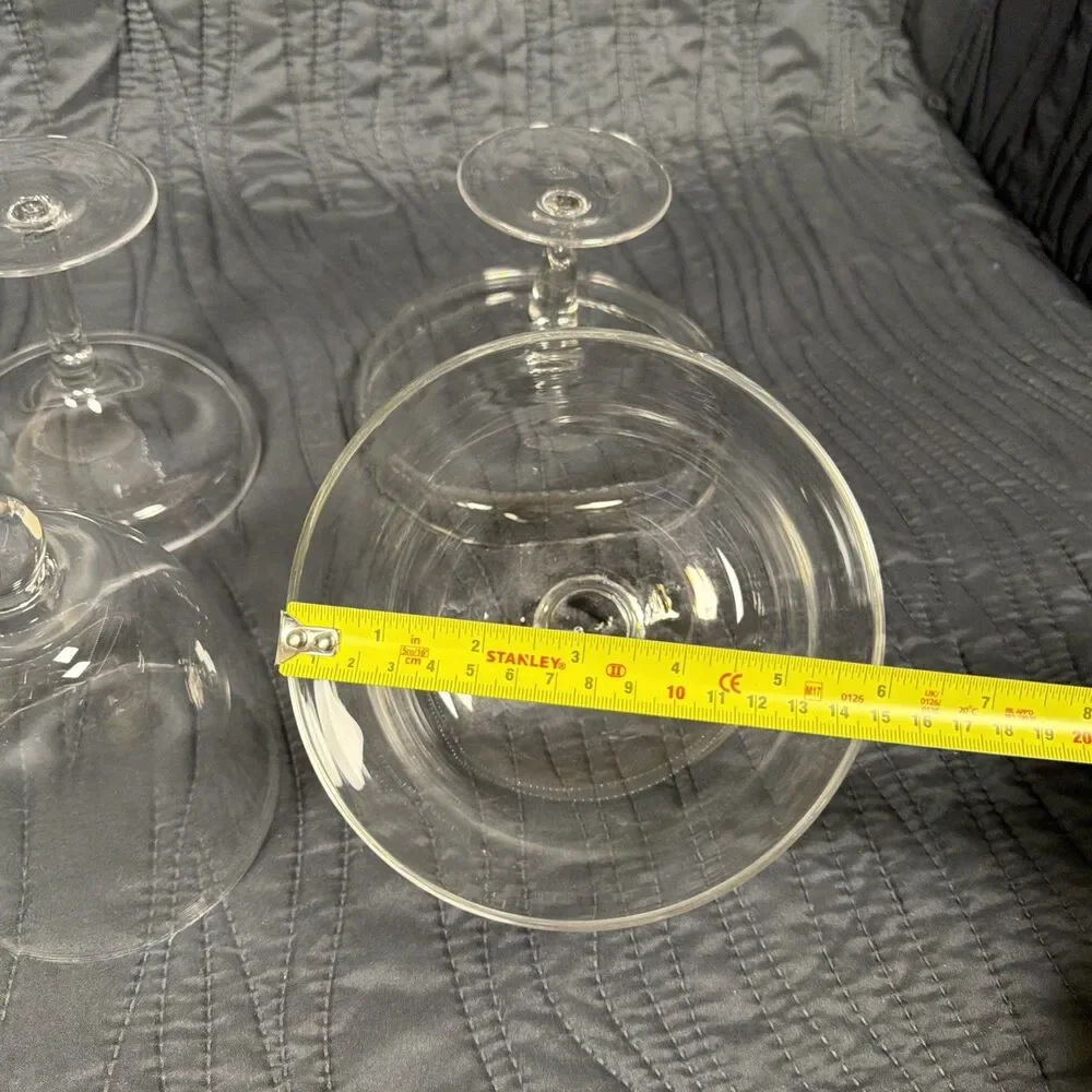Set of 3 Clear Glass Pedestal Cake Stands w/ Domed Lids Cloches 8